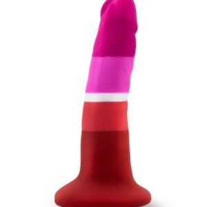 Dildo de silicona curada Pride color